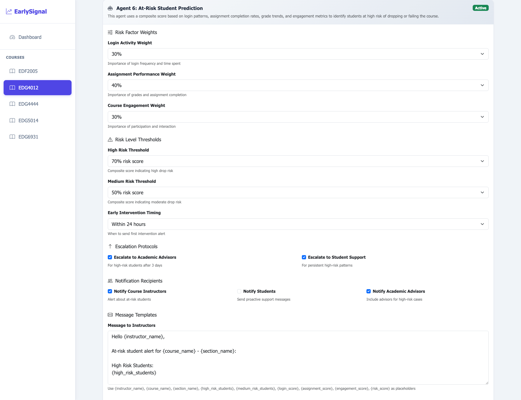 Real Time Risk Monitoring Screenshot